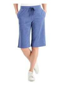 カレンスコット KAREN SCOTT SPORT Womens Blue Tie Mid Rise Relaxed Fit Skimmer Shorts Petites PP レディース