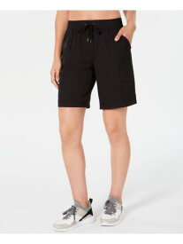 IDEOLOGY Womens Black Stretch Pocketed Elastic Drawstring Waistband Shorts S レディース