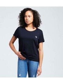 ゲス SMART GUESS Womens Navy Short Sleeve Crew Neck T-Shirt XL レディース
