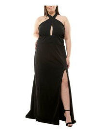 SPEECHLESS Womens Black Cutout Sleeveless Formal Gown Dress Plus 16W レディース