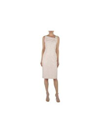 ドナリッコ DONNA RICCO NEW YORK Womens Ivory Twist Front Knee Length Sheath Dress 2 レディース