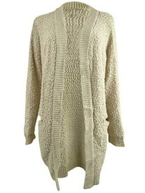 SAY WHAT? Womens Beige Stretch Long Sleeve Evening Sweater Juniors L レディース