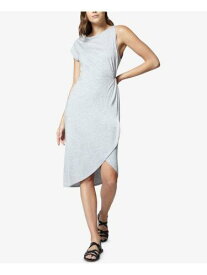 サンクチュアリ SANCTUARY Womens Gray Short Sleeve Jewel Neck Midi Dress M レディース