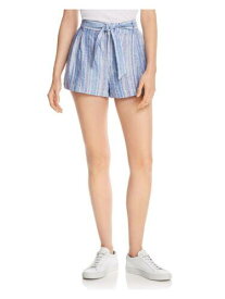 PARKER Womens Blue Tie Belt Striped Shorts Size: 2 レディース