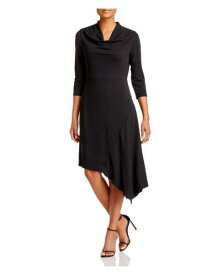 ダナ キャラン DONNA KARAN Womens Black 3/4 Sleeve Above The Knee Formal Hi-Lo Dress XXS レディース