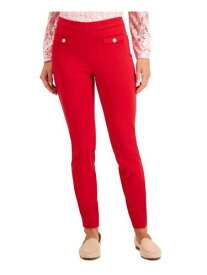 CHARTER CLUB Womens Red Stretch Ponte-knit Pull-on Wear To Work Skinny Pants 18 レディース