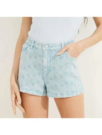 ゲス GUESS Womens Light Blue Denim Button Closure Unlined High Waist Shorts 29 レディース