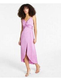 BAR III DRESSES Womens Pink Twist Front Lined Spaghetti Strap Maxi Dress XS レディース