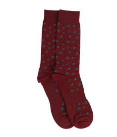 bar III Mens Floral Print Dress Socks Red 7-12 メンズ