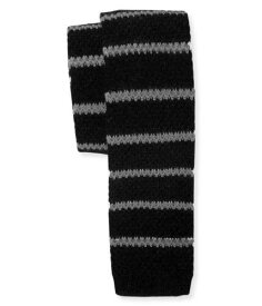 Aeropostale Mens Striped Knit Self-tied Necktie Black Classic (57 To 59 in.) メンズ