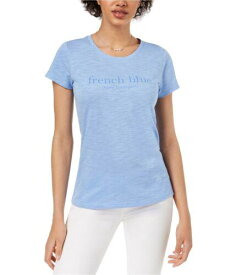 maison Jules Womens French Blue Graphic T-Shirt Blue X-Small レディース