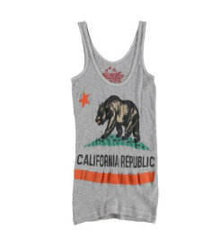 Heart Breaker Womens California Republic Tank Top Grey X-Small レディース