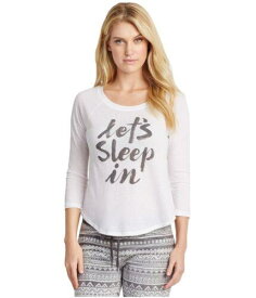 Aeropostale Womens Let's Sleep In Pajama Sleep T-shirt White Small レディース