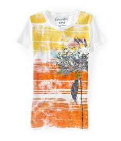 Aeropostale Womens Flower Graphic T-Shirt Yellow Small レディース