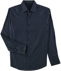 Tasso Elba Mens Javi Button Up Shirt Blue Small メンズ