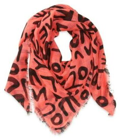 Aeropostale Womens Graffiti Handkerchief Scarf Orange One Size レディース