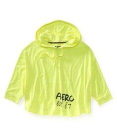 Aeropostale Womens Animal Hooded Hoodie Sweatshirt Yellow Medium レディース