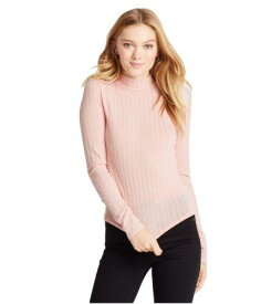 Aeropostale Womens Ribbed LS Pullover Sweater Pink Large レディース