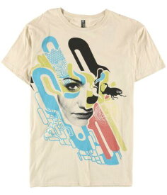 Design By Humans Mens Tekno Scarab Move 02 Graphic T-Shirt Beige Large メンズ