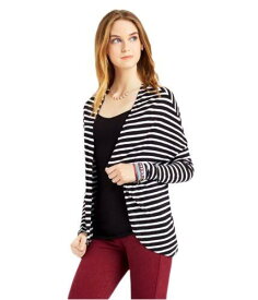 Aeropostale Womens Striped Jersey Shrug Sweater Black X-Small レディース