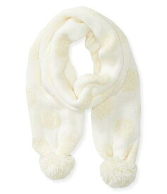 Aeropostale Womens Knit Polka Dot Scarf Off-White Long (60 in. And Up) レディース