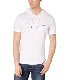 I-N-C Mens Hooded Basic T-Shirt White Medium メンズ
