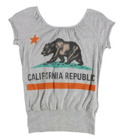 Tags Weekly Womens California Republic Open Back Pullover Blouse Grey Medium レディース