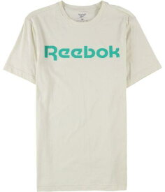 リーボック Reebok Mens Two Tone Graphic T-Shirt Beige Medium メンズ