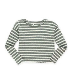 Aeropostale Womens Boxy Striped Pullover Sweater Grey Large レディース