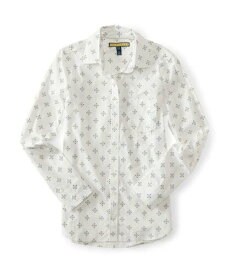 Aeropostale Womens Dot Print Button Up Shirt レディース