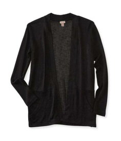 Aeropostale Womens Solid Knit Sweater Black レディース