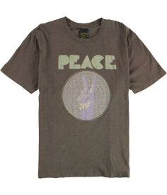 ラッキー Lucky Brand Mens Peace Graphic T-Shirt Brown Large メンズ