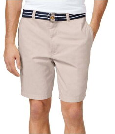 Club Room Mens Flat Front With Belt Casual Chino Shorts Beige 42 メンズ