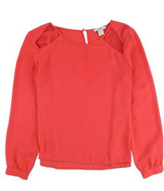 bar III Womens Solid With Cut Outs Pullover Blouse Orange X-Small レディース
