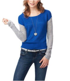 Aeropostale Womens Colorblocked Sleeve Crew Knit Sweater Blue Medium レディース