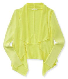 Aeropostale Womens French Terry Drape Cardigan Sweater Yellow X-Large レディース