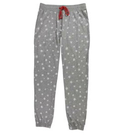 Cozy Zoe Womens Snowflakes Pajama Jogger Pants Grey Small レディース