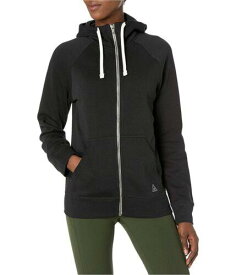 リーボック Reebok Womens TE Full Zip Hoodie Sweatshirt Black X-Small レディース