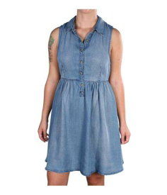 バンズ Vans Womens Lou Shirt Dress Blue Small レディース