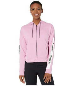 リーボック Reebok Womens Linear Logo Hoodie Sweatshirt Pink X-Large レディース