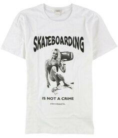 イレブンパリ Elevenparis Mens Namel Skateboarding Graphic T-Shirt White Large メンズ
