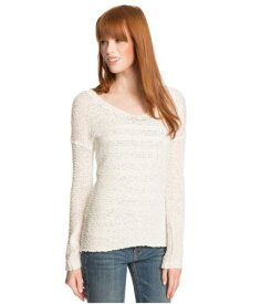 Aeropostale Womens Sheer Hi-Lo Knit Sweater Off-White X-Small レディース