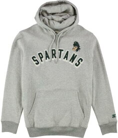 STARTER Mens Michigan State Spartans Hoodie Sweatshirt Grey Large メンズ