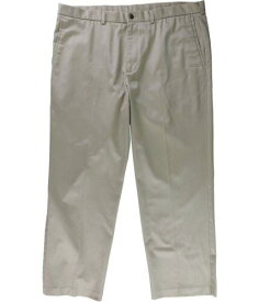 Haggar Mens solid Casual Trouser Pants Beige 40W x 30L メンズ
