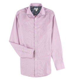 bar III Mens Stretch Button Up Dress Shirt Purple 14-14.5 Neck 32 Sleeve メンズ