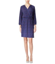 maison Jules Womens Dot-Print Wrap A-line Dress Blue XX-Small レディース