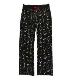 Soft Surroundings Womens Champagne Glasses Pajama Lounge Pants Black Medium レディース