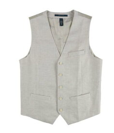 ペリーエリス Perry Ellis Mens Linen Five Button Vest Beige Small メンズ