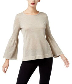 カルバンクライン Calvin Klein Womens Bell Sleeve Knit Sweater Beige Small レディース