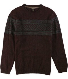 Tasso Elba Mens Crew Neck Knit Pullover Sweater Red XX-Large メンズ
